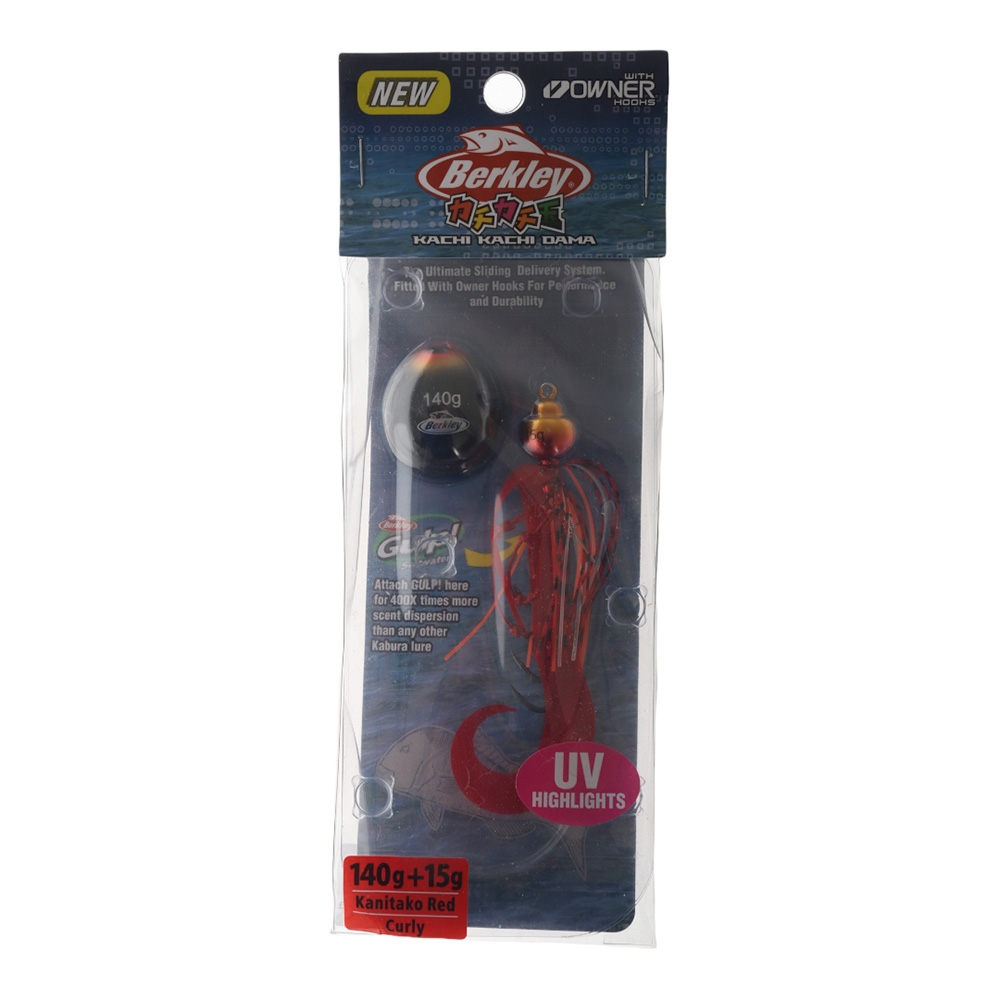 Berkley Kachi Kachi Dama Slider Jig Curly 140 15g Kanitako Red