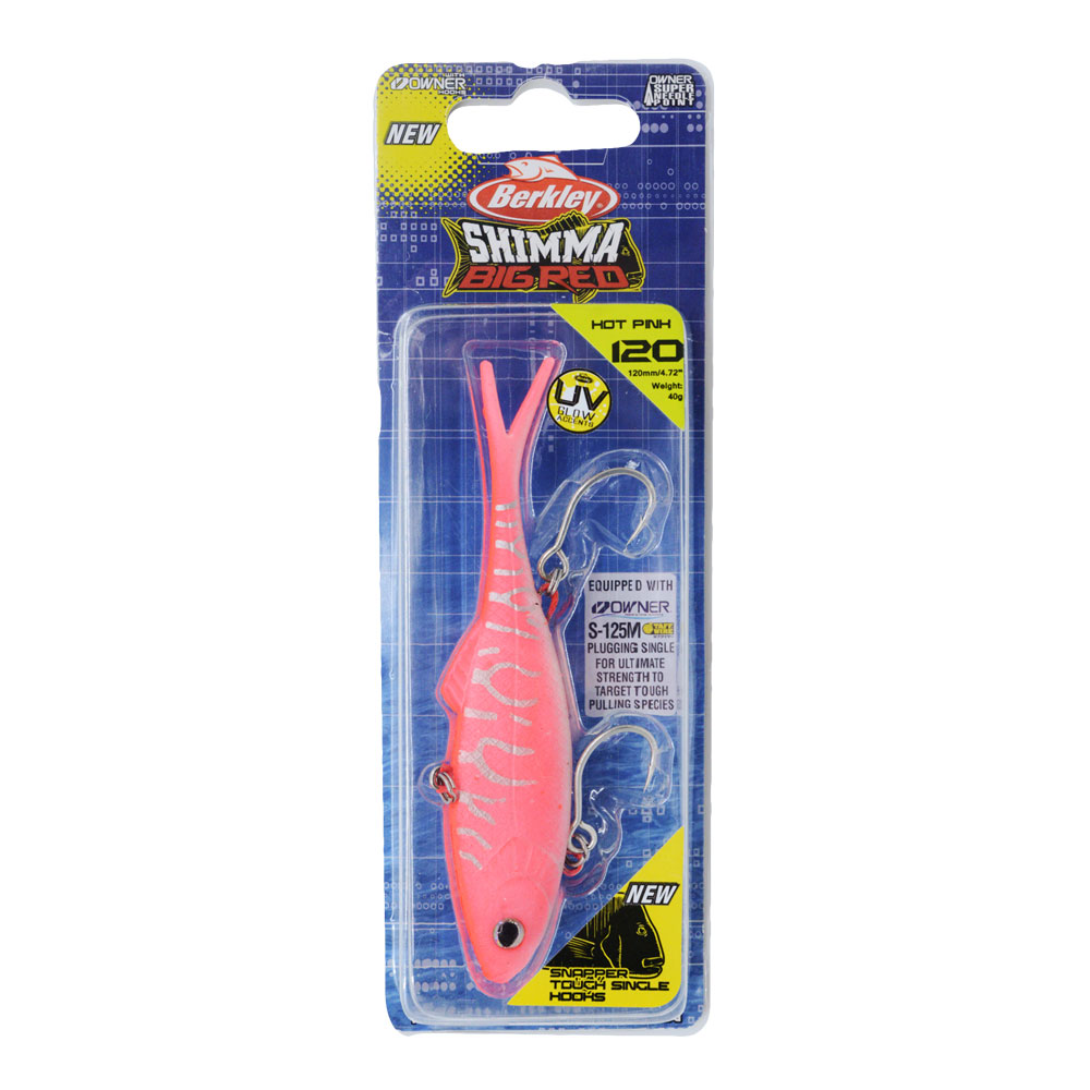 Berkley Shimma Fork Big Red Soft Bait Lure 120mm Hot Pink