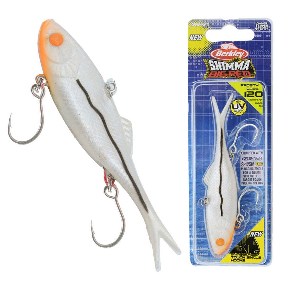 Berkley Shimma Fork Big Red Soft Bait Lure 120mm Frosty Gaze