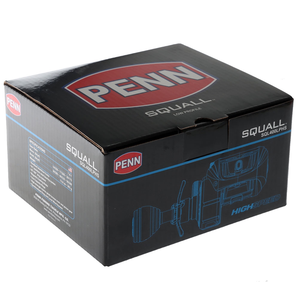 PENN Squall 400 Low Profile High Speed Baitcaster Reel