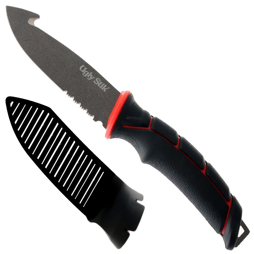 Ugly Stik Tuff Grip Gut Hook Bait Knife 12.7cm