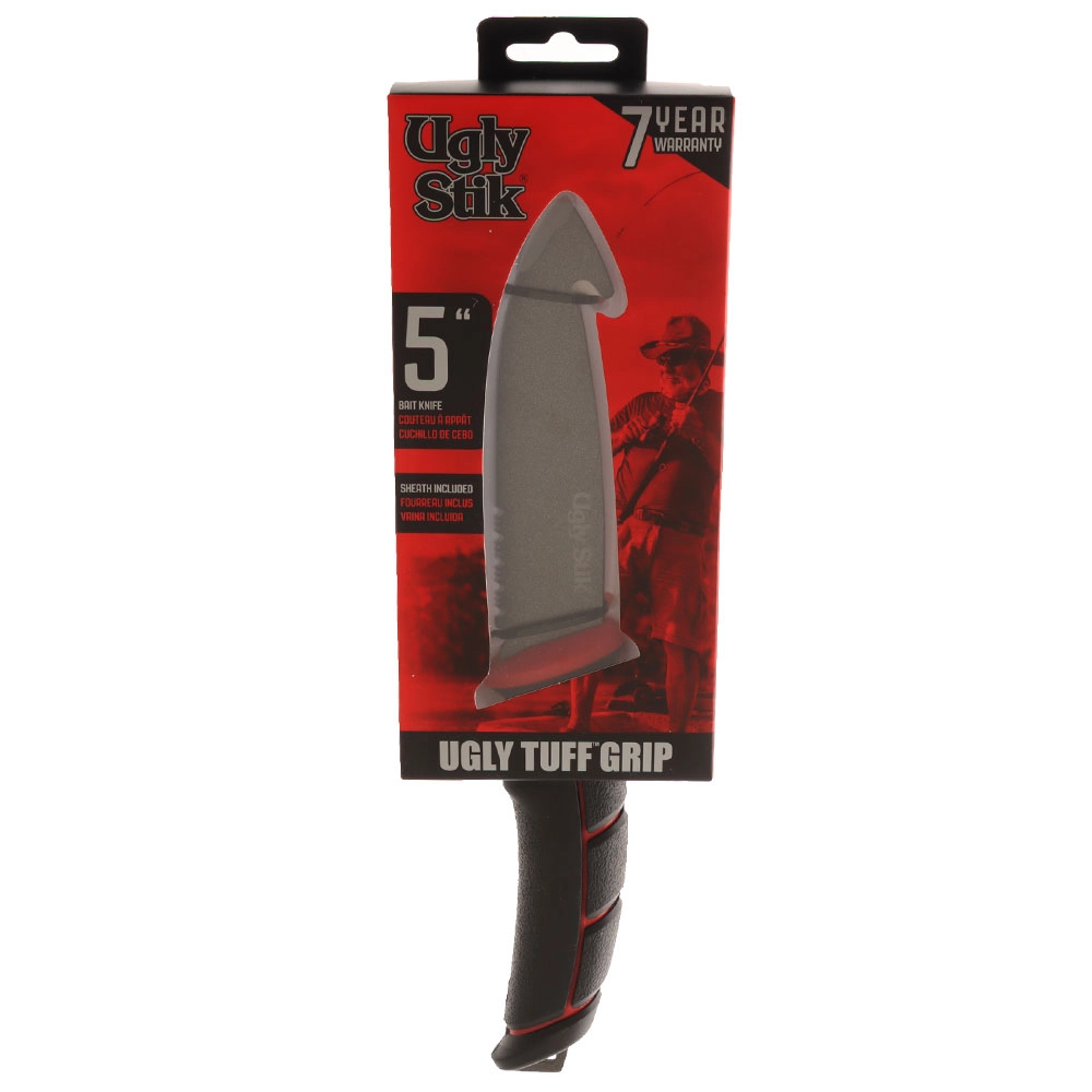 Ugly Stik Tuff Grip Gut Hook Bait Knife 12.7cm Ugly Stik Tuff Grip Gut Hook Bait Knife 12.7cm
