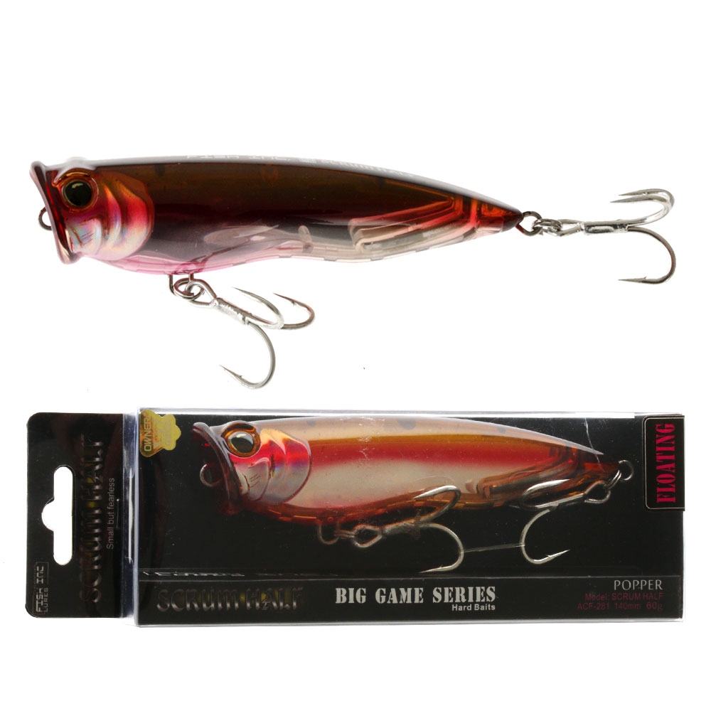 Fish Inc. Lures Scrum Half Popper 140mm 60g Gold Shiner