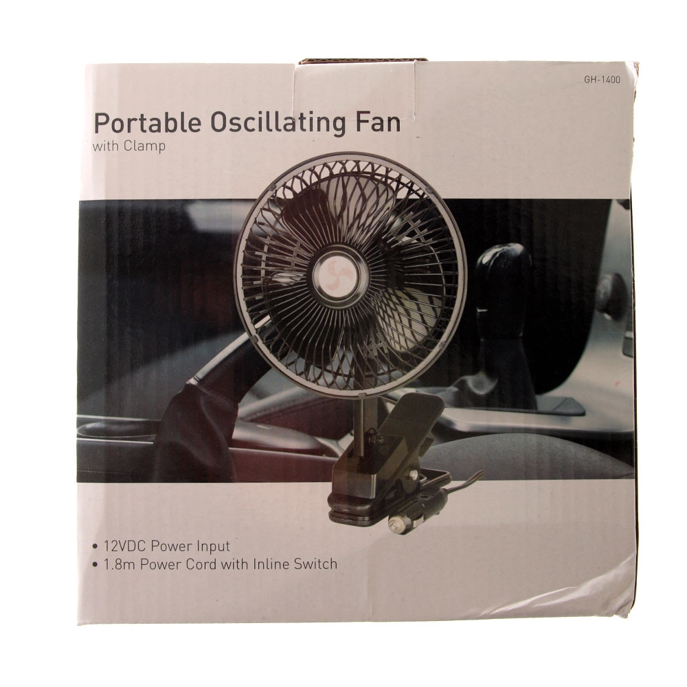 Oscillating Fan with Clamp 12V 15cm