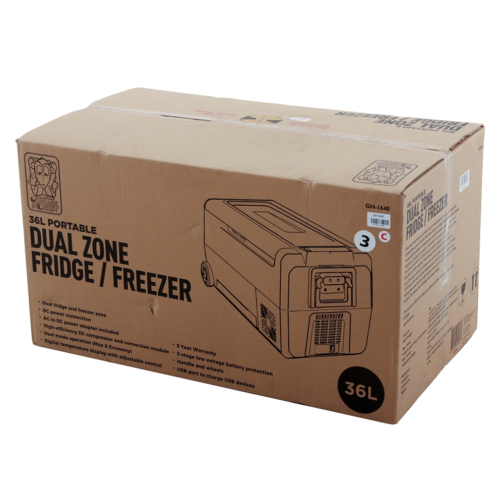 Brass Monkey Dual Zone Fridge/Freezer 36L