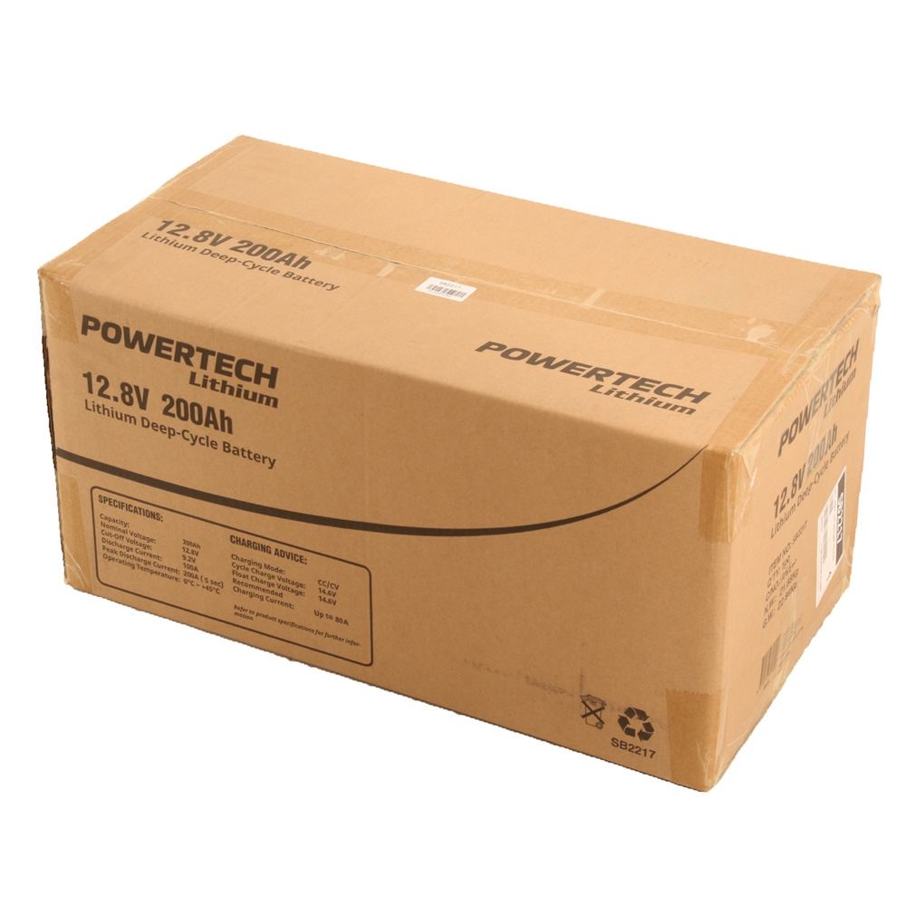Powertech Deep Cycle LiFePO4 Lithium Rechargeable Battery 12V 200Ah