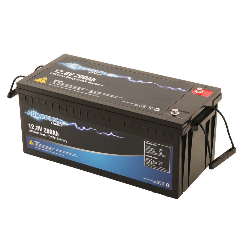 Powertech Deep Cycle LiFePO4 Lithium Rechargeable Battery 12V 200Ah