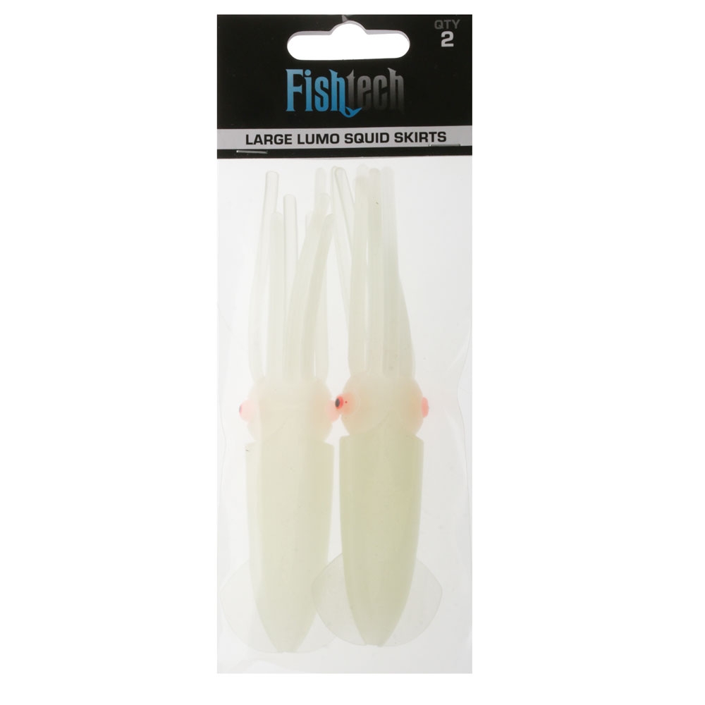 Fishtech Lumo Squid Skirt Large 15cm Qty 2