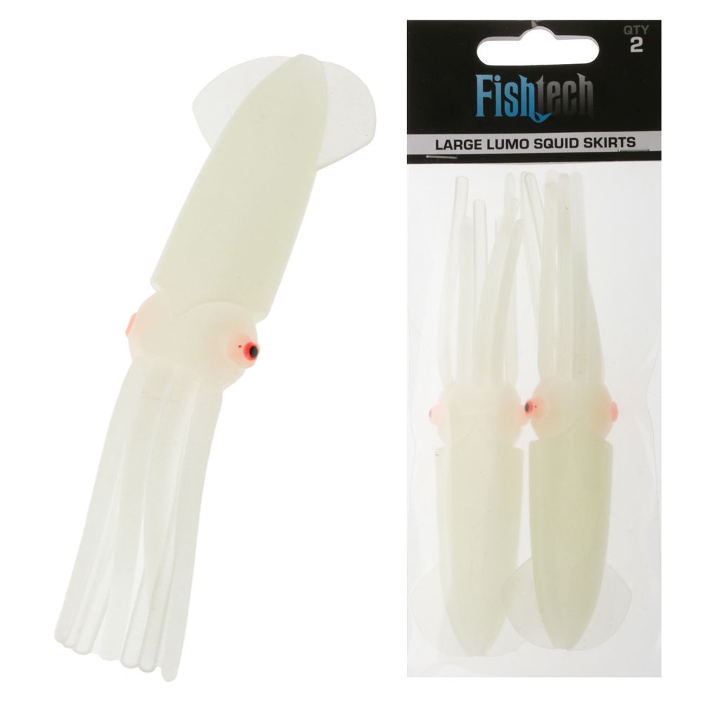 Fishtech Lumo Squid Skirt Large 15cm Qty 2