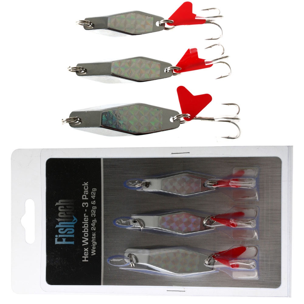 Fishtech Hex Wobbler Lure 3-Pack 24-32-42g