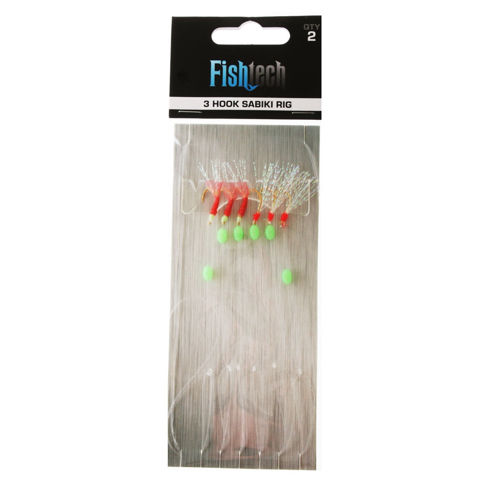 Fishtech 3 Hook Sabiki Rig Qty 2