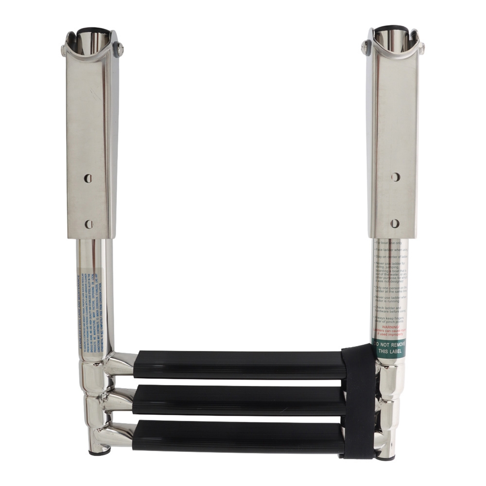 3-Step Stainless Steel Slide & Retract Boarding Ladder 370-865mm