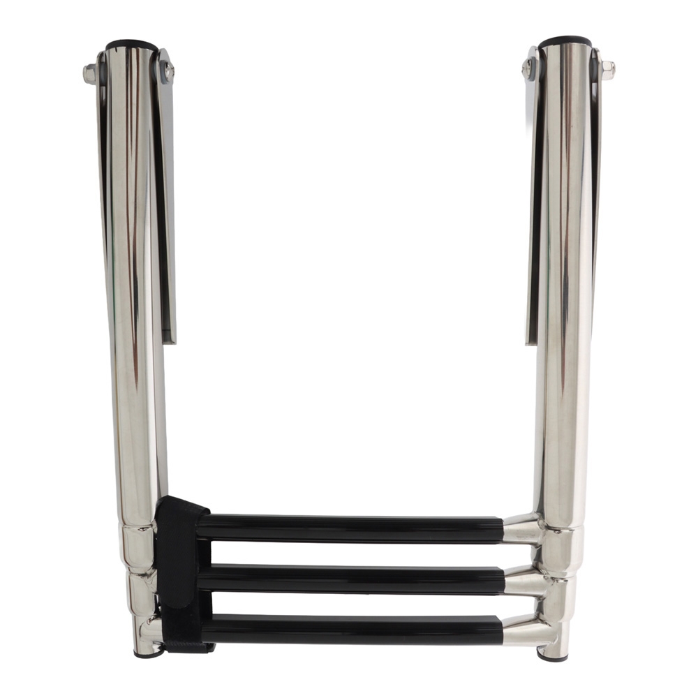 3-Step Stainless Steel Slide & Retract Boarding Ladder 370-865mm