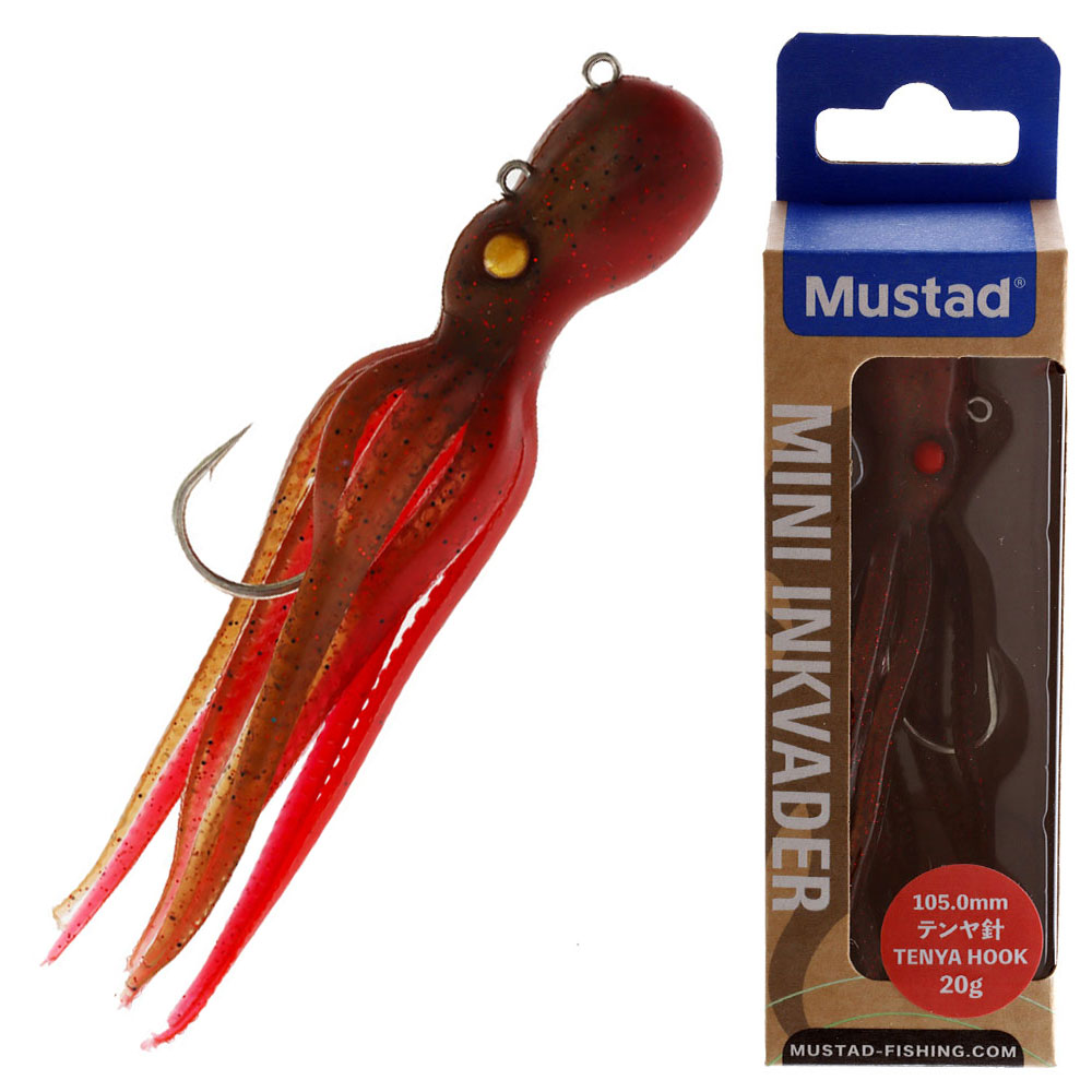 Mustad Mini InkVader Octopus Soft Bait Jig 20g Red Devil