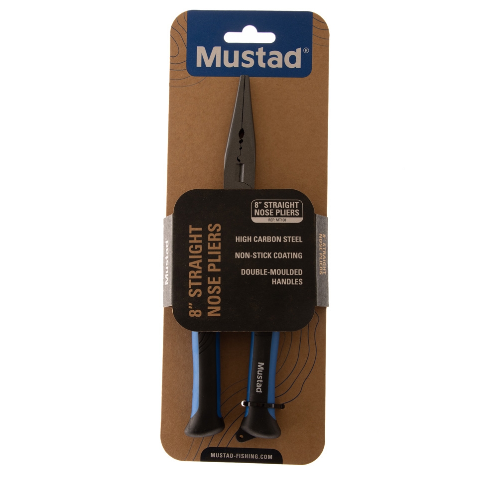 Mustad Straight Nose Pliers Blue 7.87in