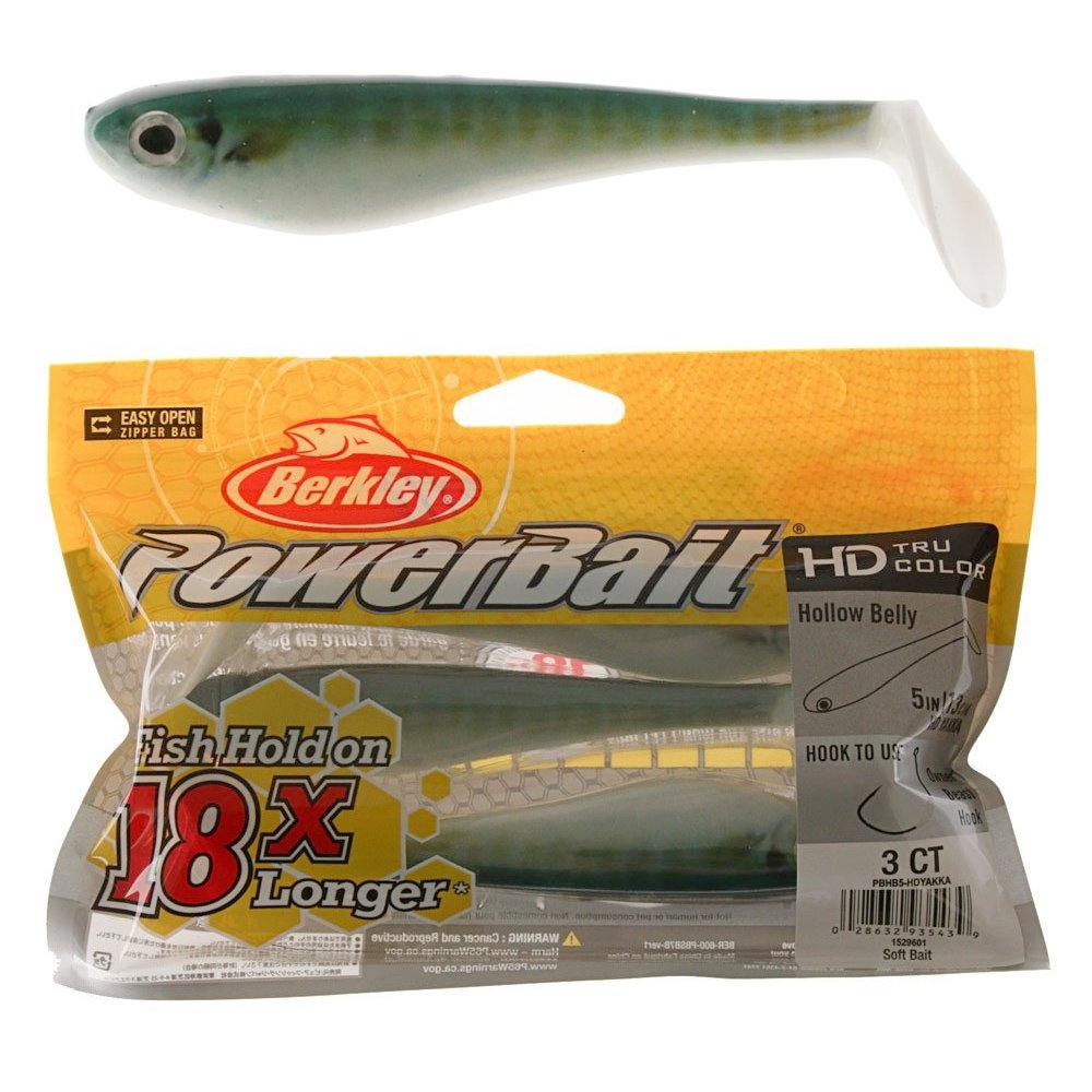 Berkley Powerbait Hollow Belly Paddle Tail Soft Bait 13cm Yakka