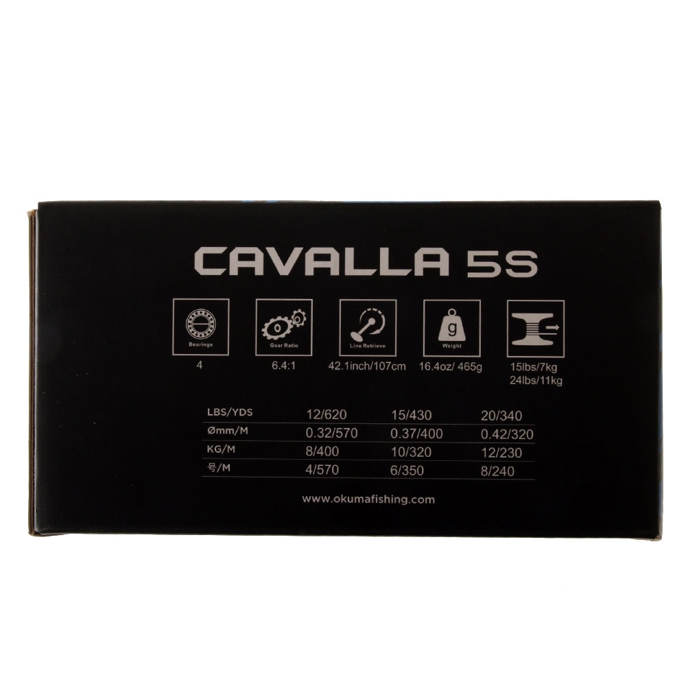 Okuma Cavalla 5 4BB High Speed Reel Silver