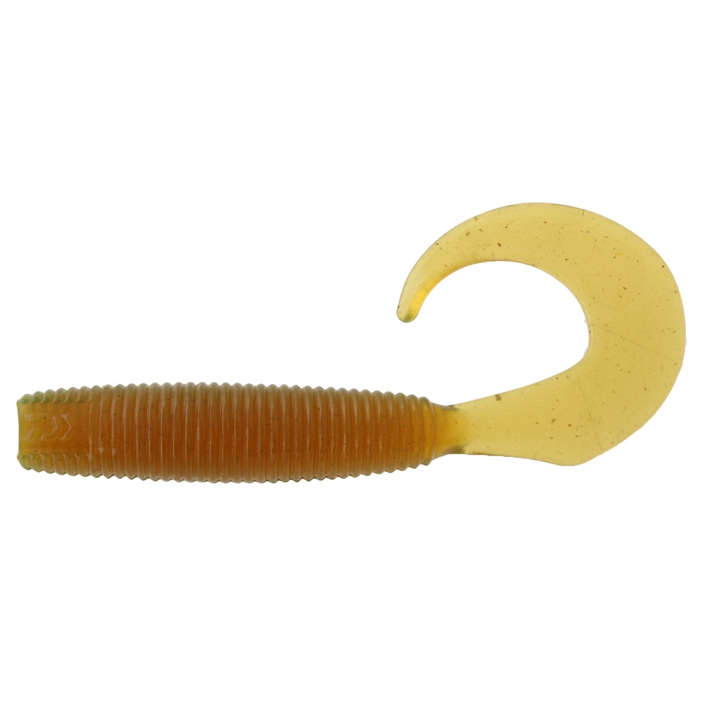 Daiwa BaitJunkie Grub Soft Bait 4in/8.8cm Qty 5 Motor Oil UV