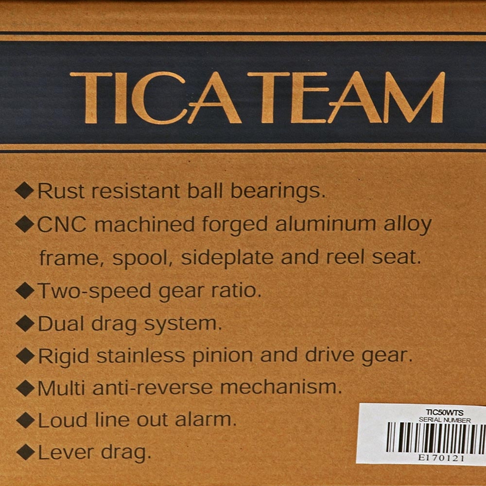 TiCA Team Gold 50WTS 2-Speed Big Game Reel