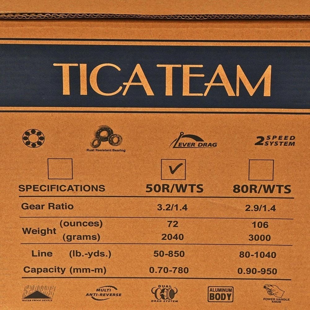 TiCA Gold 50W 2-Speed Shimano Status Blue Water Game Combo 5ft 6in 1pc
