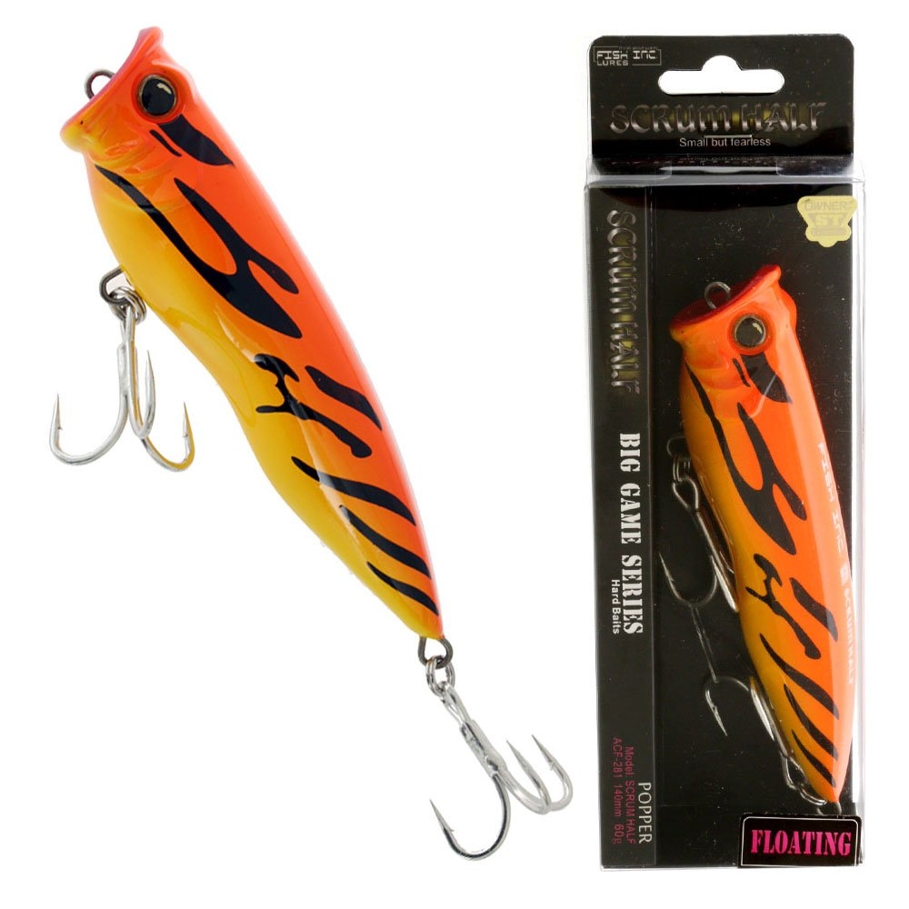 Fish Inc. Lures Scrum Half Popper 140mm 60g Firetiger