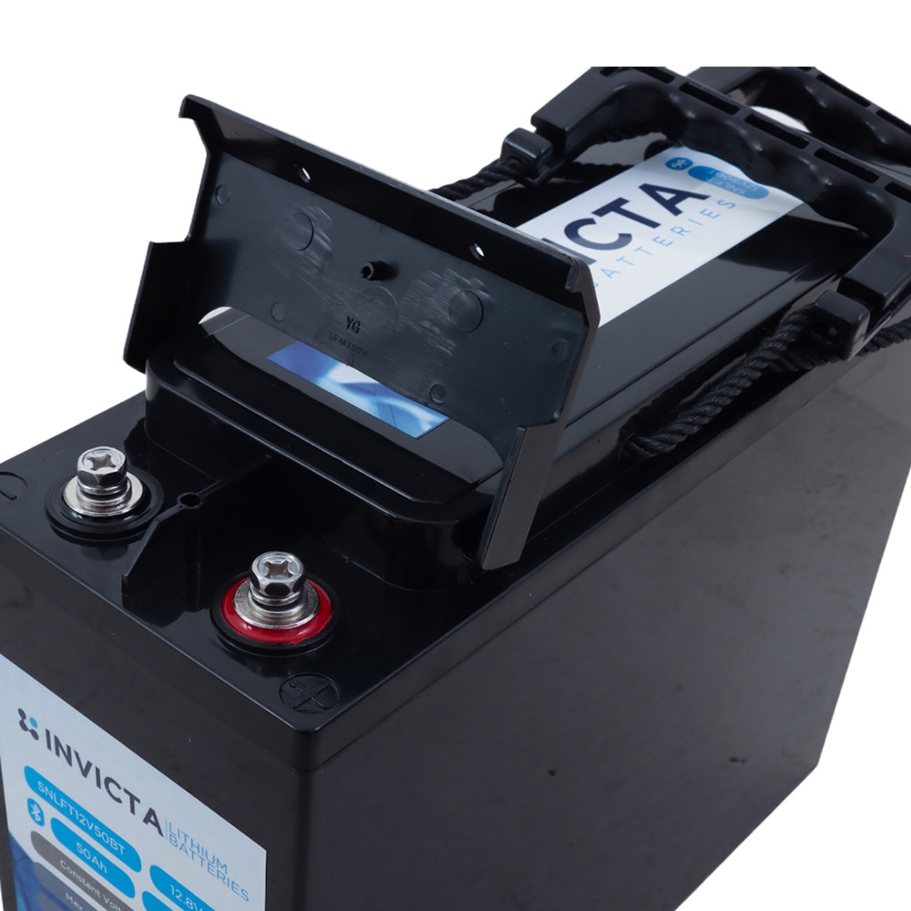 Invicta Slimline LiFePO4 Rechargeable Lithium Battery with Bluetooth 12.8V 50Ah