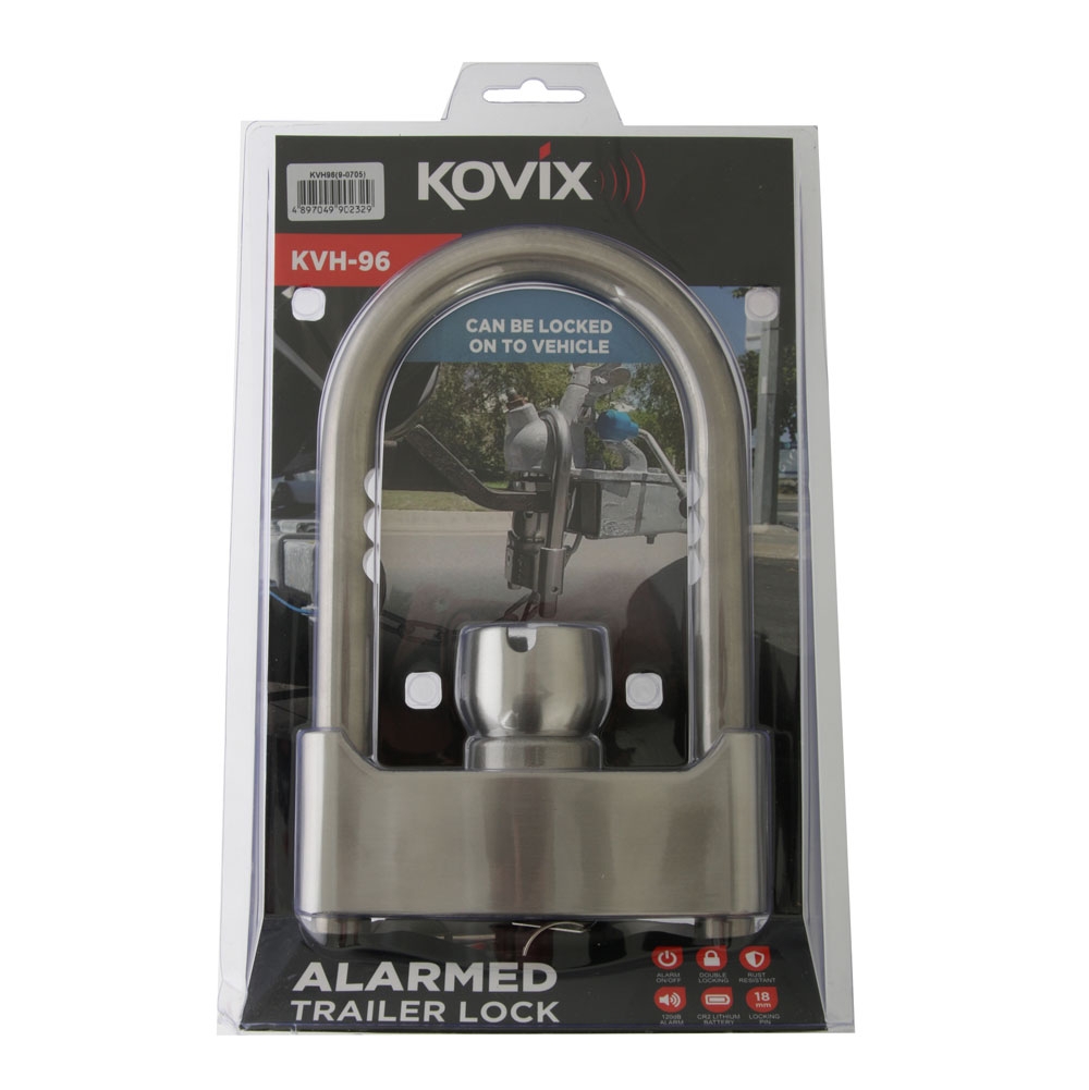 Kovix KVH-96 Anti-Theft Alarmed Trailer Lock 96mm