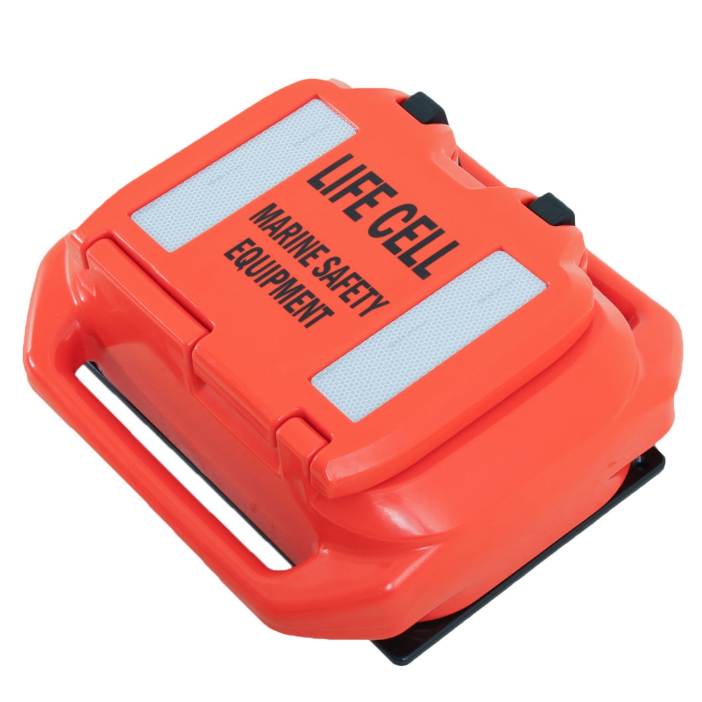 Life Cell Trailer Boat Safety Storage Box / 2-4 Person Buoyancy Aid Orange - WA Only