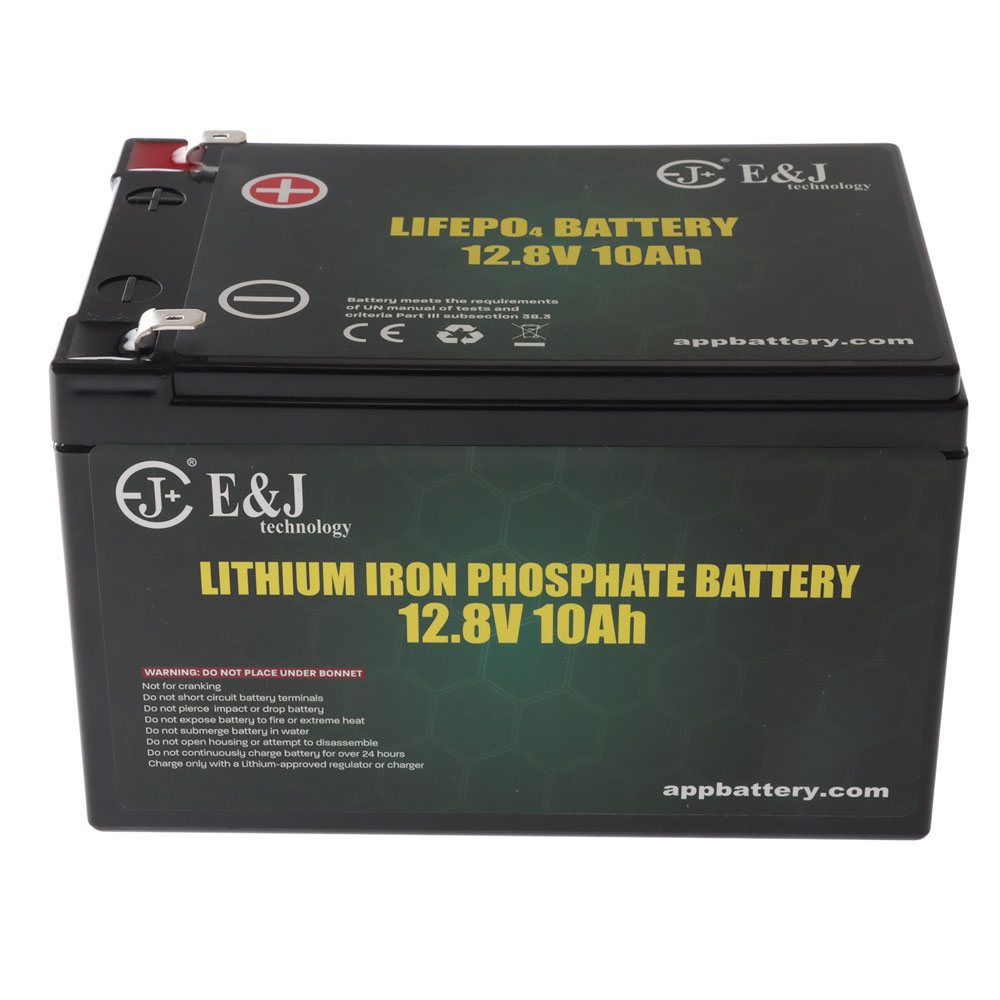 E&J LiFePO4 Rechargeable Lithium Deep Cycle Battery 12.8V 10Ah