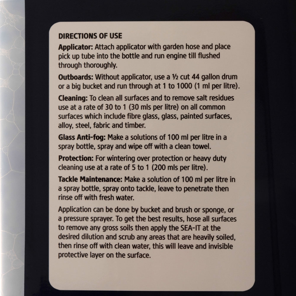 SEA-IT Engine Flush and Boat Wash Concentrate with Foamer 4L