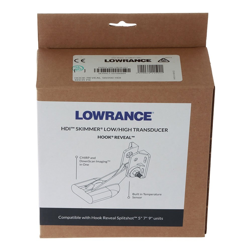Lowrance HDI Skimmer Transom Mount Transducer for Hook Reveal 50/200 kHz 8 Pin