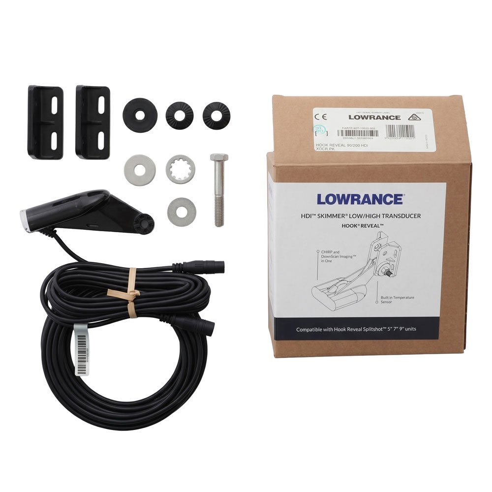 Lowrance HDI Skimmer Transom Mount Transducer for Hook Reveal 50/200 kHz 8 Pin