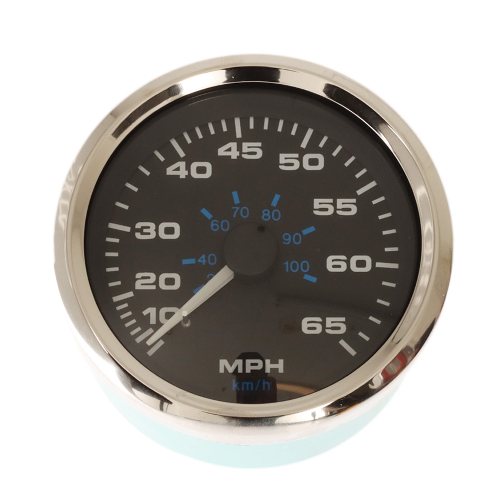 Veethree Premier Pro Speedometer 0-65mph Black Stainless Steel Trim