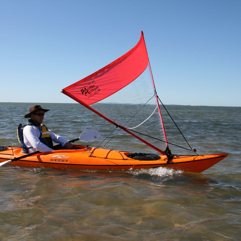 Pacific Action Kayak Sail Red Clear