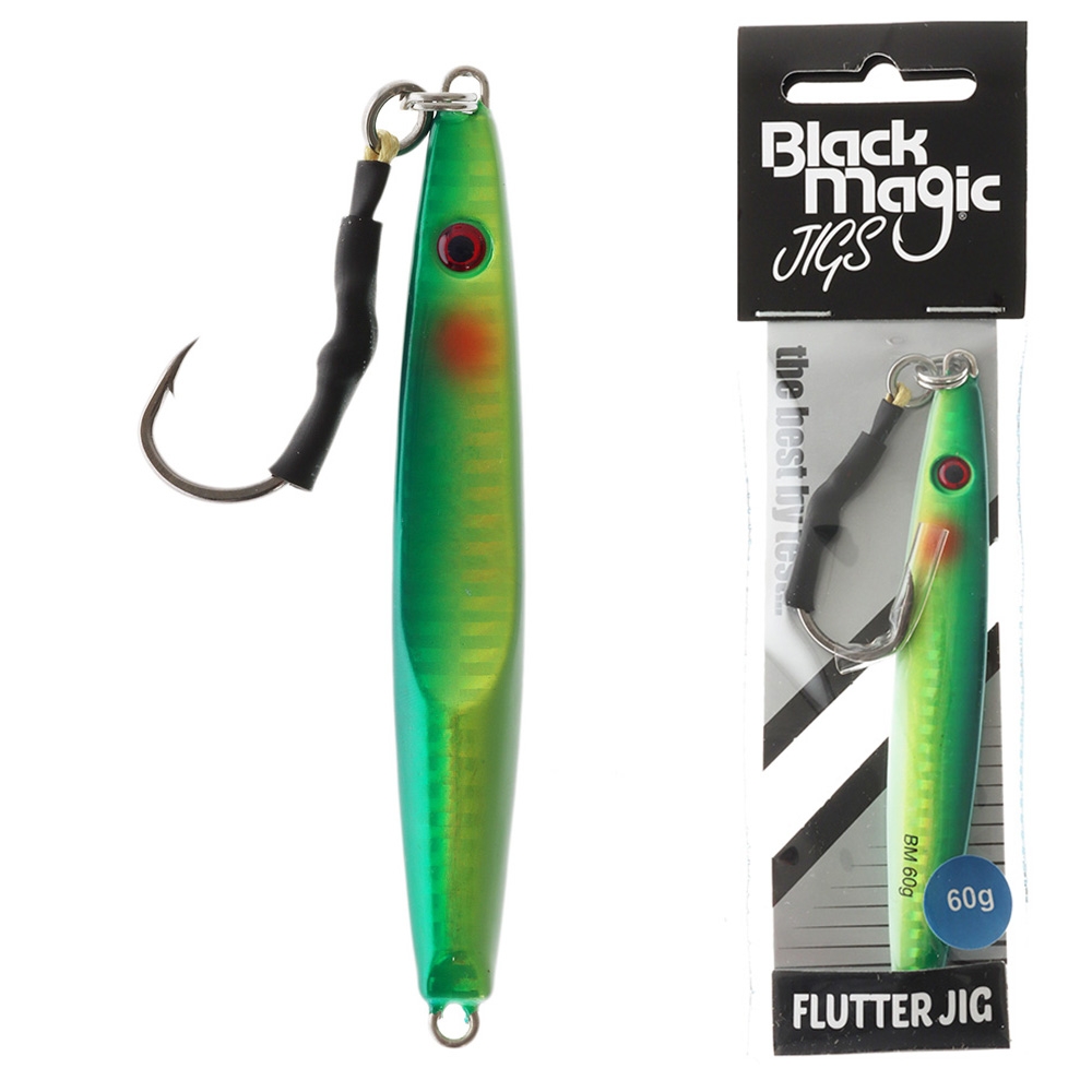 Black Magic Flutter Micro Jig 60g Green/Gold
