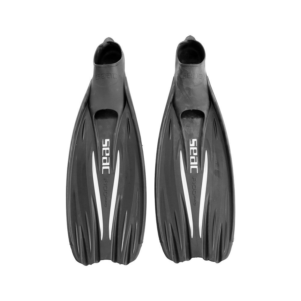 Seac F-100 Pro Full Foot Dive Fins Black US6-6.5