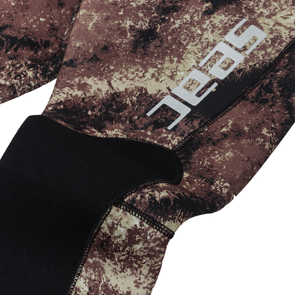 Seac Gannet Mens Spearfishing Wetsuit Jacket 7mm Brown