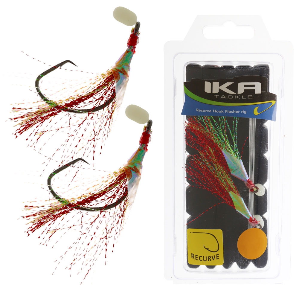 Ika Tackle Flasher Rig 7/0 Chartreuse/Red