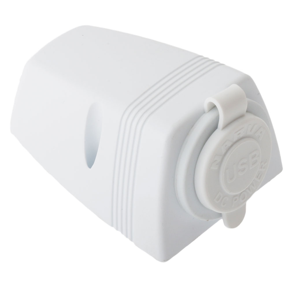 NARVA Surface Mount Dual USB Socket White