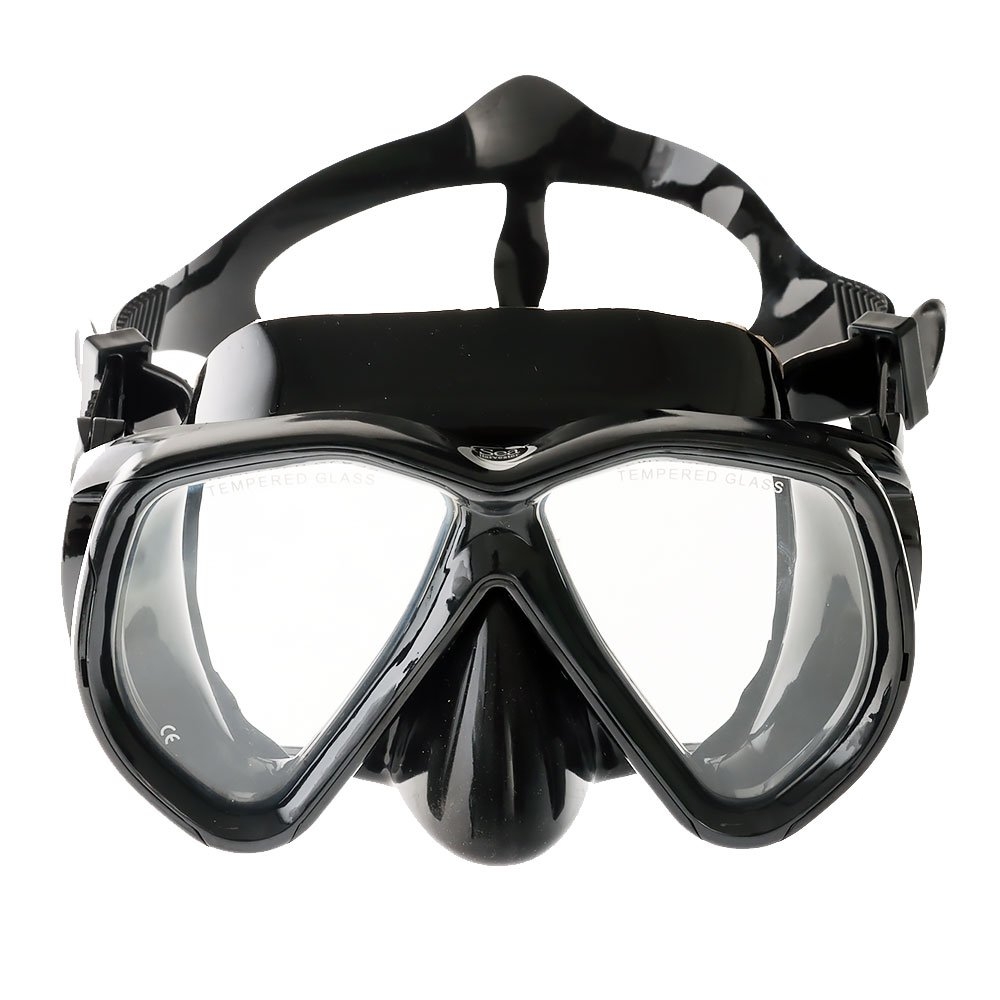 Sea Harvester Silicone Free Dive Mask and Snorkel Set Black