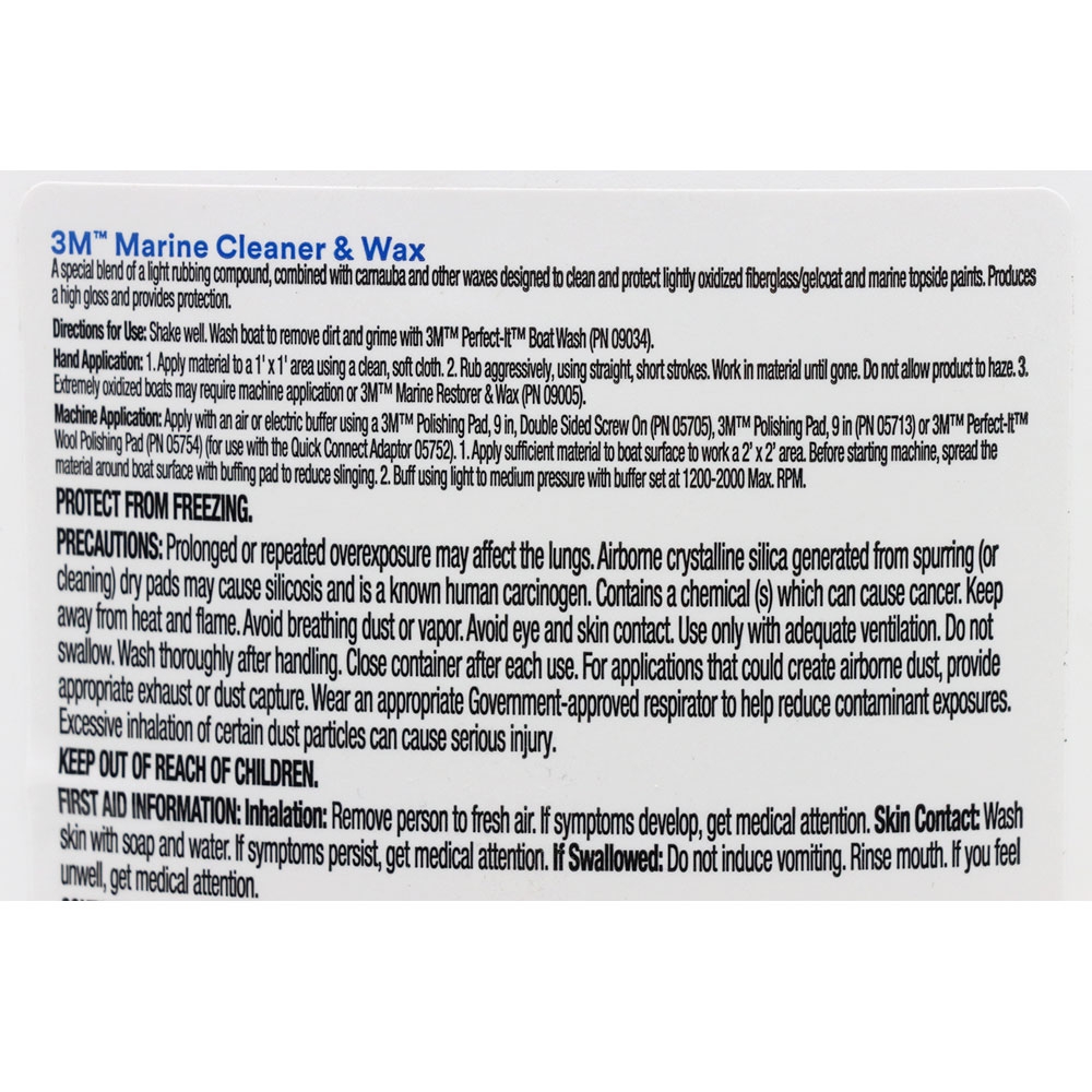 3M 09010 Marine Fibreglass Cleaner and Wax 1L