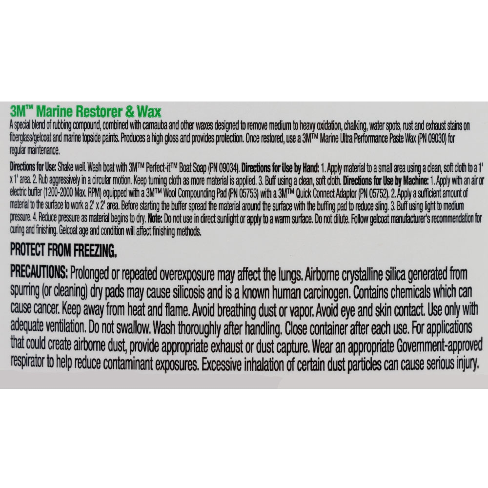 3M 09006 Marine Fibreglass Restorer Wax 1L