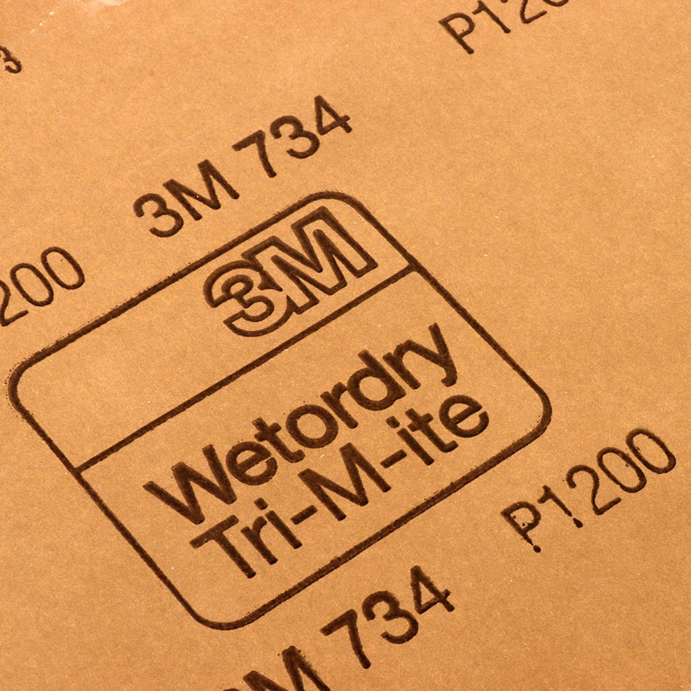 3M 734 Wetordry Sandpaper 280 x 230mm P1200 Grit