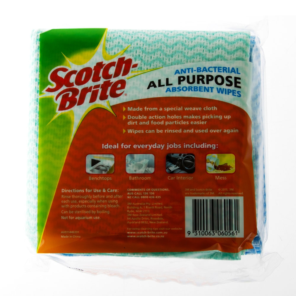 Scotch-Brite All-Purpose Antibacterial Wipes 12 Pack