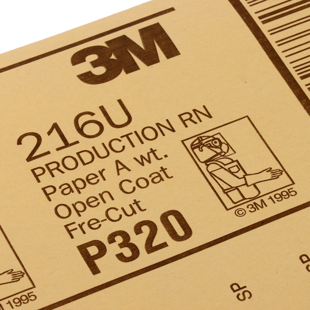 3M Gold 216U Fre-Cut Sandpaper 228 x 279mm P320A Grit