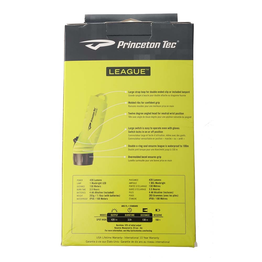 Princeton Tec League Dive Torch Yellow