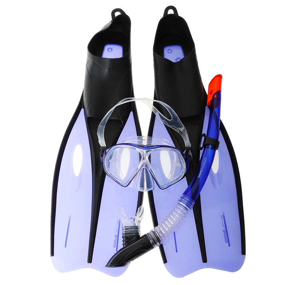 Hydro-Pro Dream Adult Dive Mask Snorkel and Fins Set Blue US9.5-11.5 / EU42-44