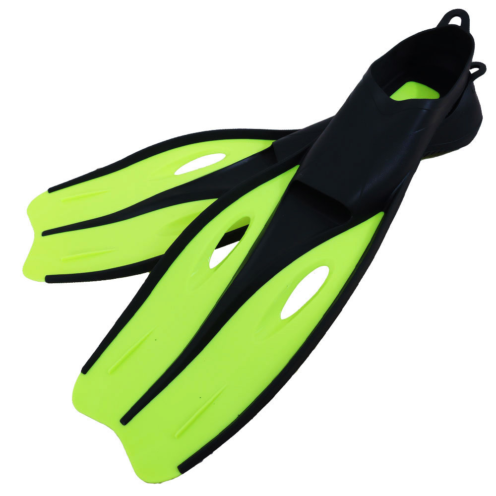 Hydro-Pro Dream Adult Dive Mask Snorkel and Fins Set Yellow Green US9.5-11.5 / EU42-44