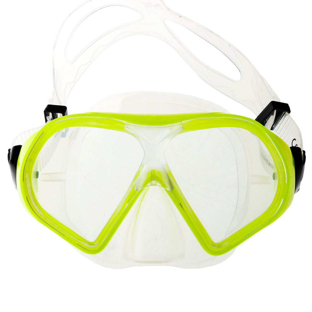 Hydro-Pro Dream Adult Dive Mask Snorkel and Fins Set Yellow Green US9.5-11.5 / EU42-44