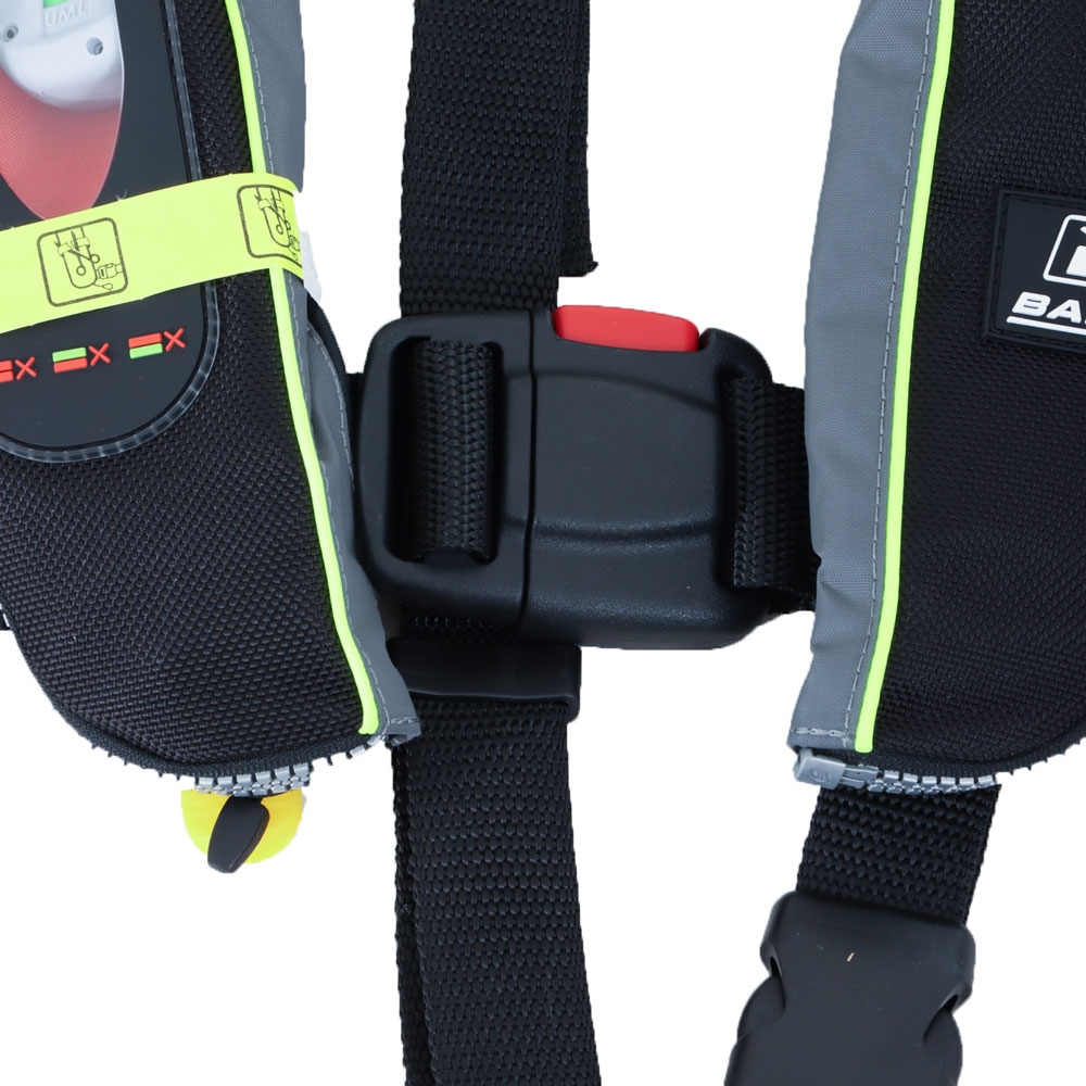 Baltic Winner 165N Manual Inflatable Life Jacket Black Grey 40-150kg